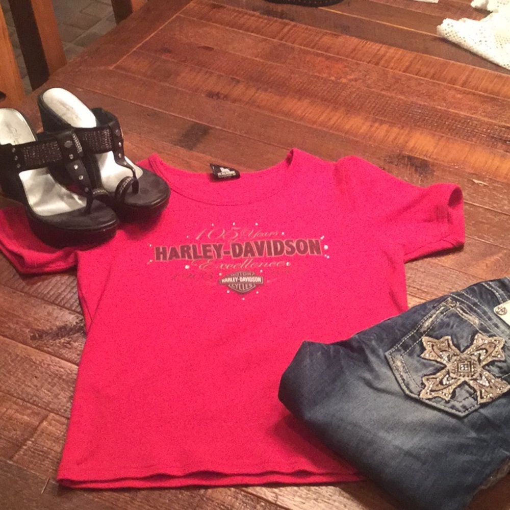 HARLEY DAVIDSON HOT PINK TEE